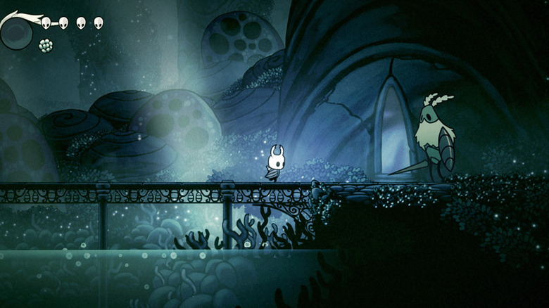 Hollowknight little bug and bearded warrior