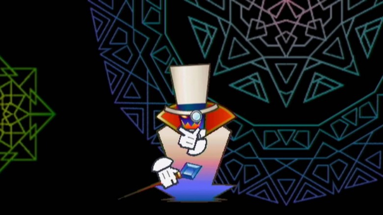 Count Bleck stroking his chin in Super Paper Mario (2007)