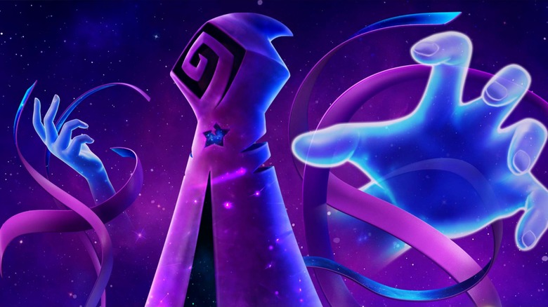 Cursa gesturing with giant hands in Mario + Rabbids Sparks of Hope (2022)