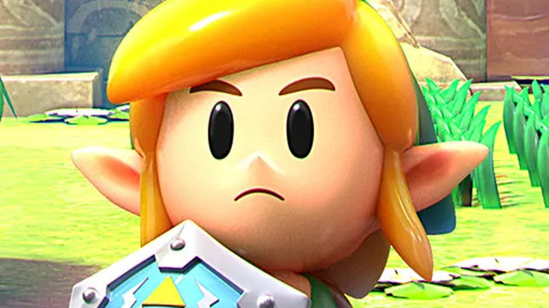 Legend of Zelda Link's Awakening Link on beach