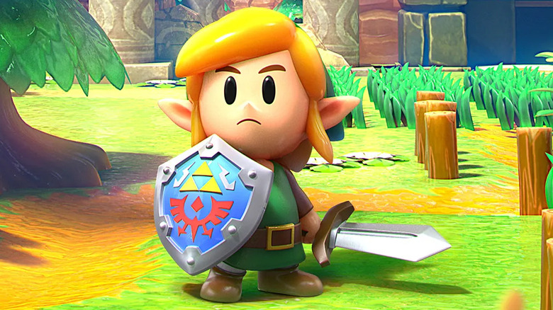 Legend of Zelda Link's Awakening Link on beach