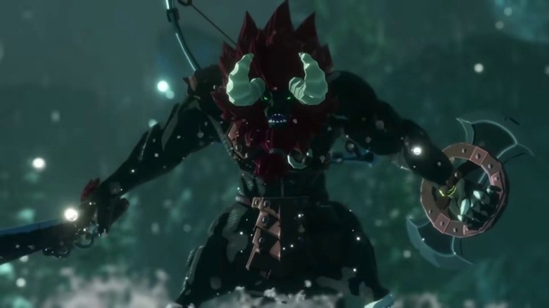 Red-maned Lynel snarling