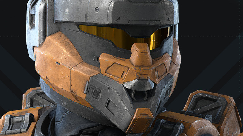 Halo Infinite orange armor close up