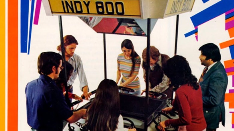 An arcade flyer for Indy 800