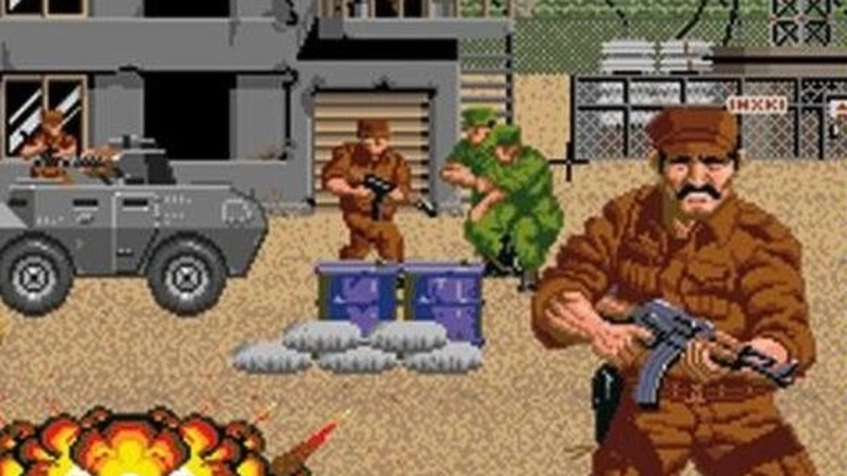 Enemy soldiers face the player in Operation Wolf