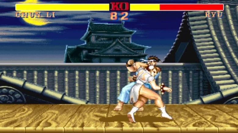 Chun-Li throws Ryu in Super Street Fighter II