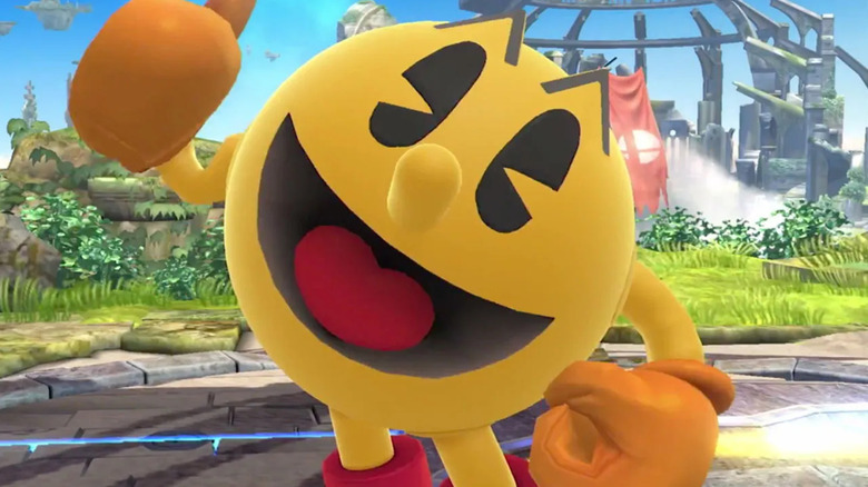 Pac-Man gives a thumbs up in "Super Smash Bros." for Wii U