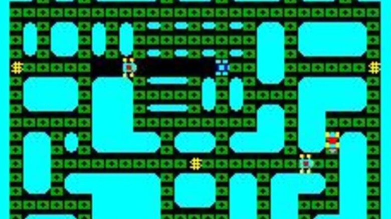 Cars drive through a maze full of dollar bills in "Thief" (1981)