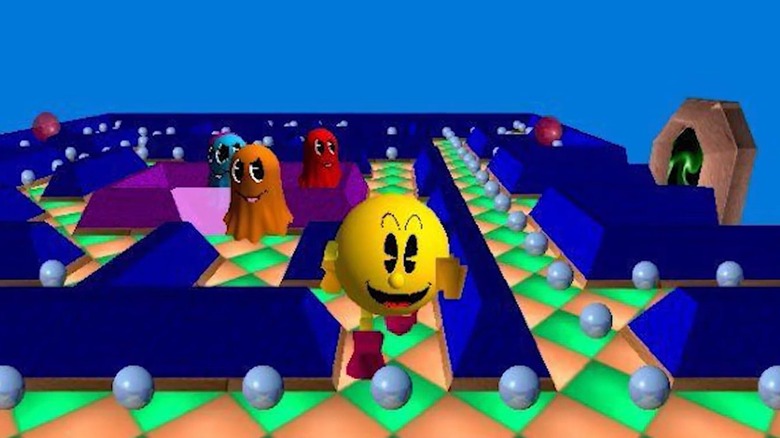 Pac-Man collecting dots in Pac-Man VR