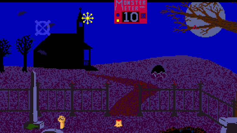 Hands rise out of graves near a darkened church in Chiller