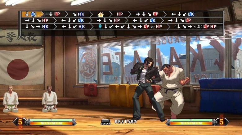 Kyo Kusanagi fights Takuma Sakazaki in The King of Fighters XIII