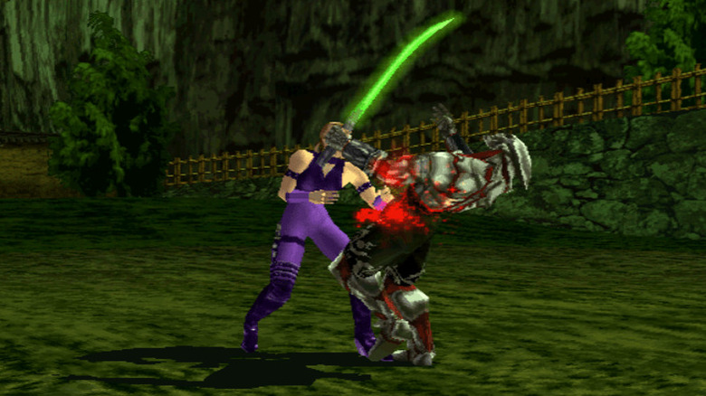 Nina Williams fights Yoshimitsu in Tekken 3