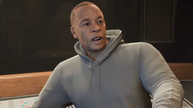 Dr. Dre in the recording studio in Grand Theft Auto Online
