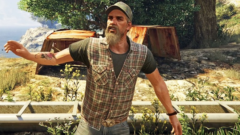 Jesco White dancing on a cliffside in Grand Theft Auto V