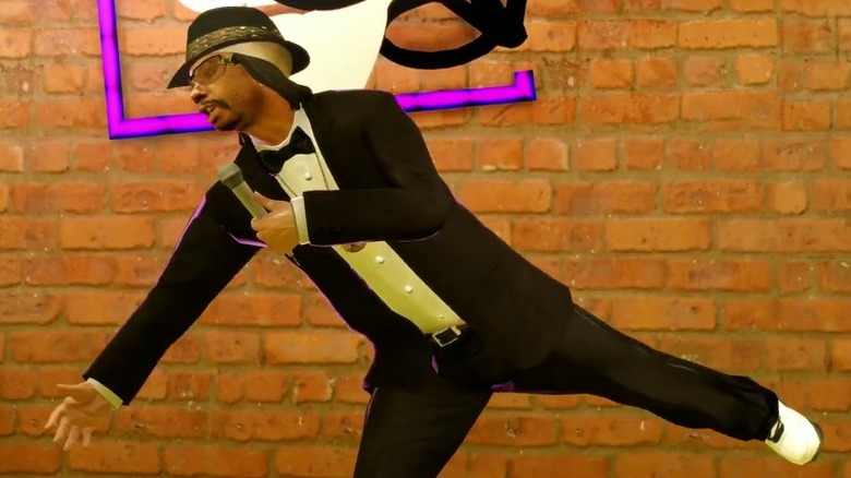 Kat Williams gesturing during a comedy bit from Grand Theft Auto 4