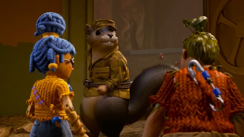 The heroes meet the military squirrel in It Takes Two