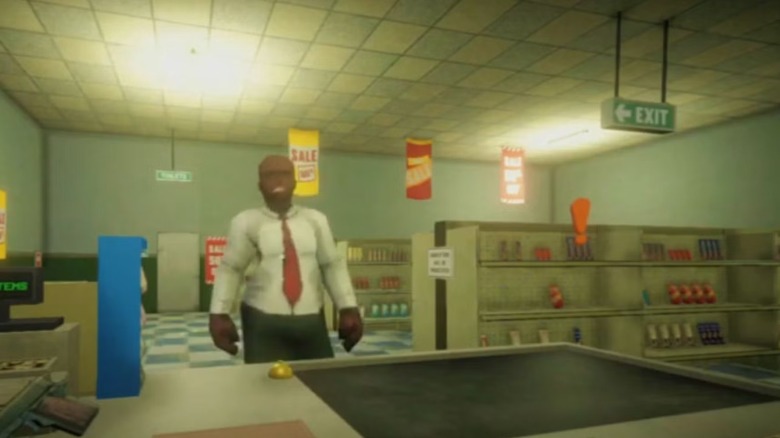 A man stands at a convenience store counter in Shift at Midnight