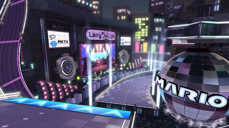 A shot of the Electrodome in Mario Kart 8