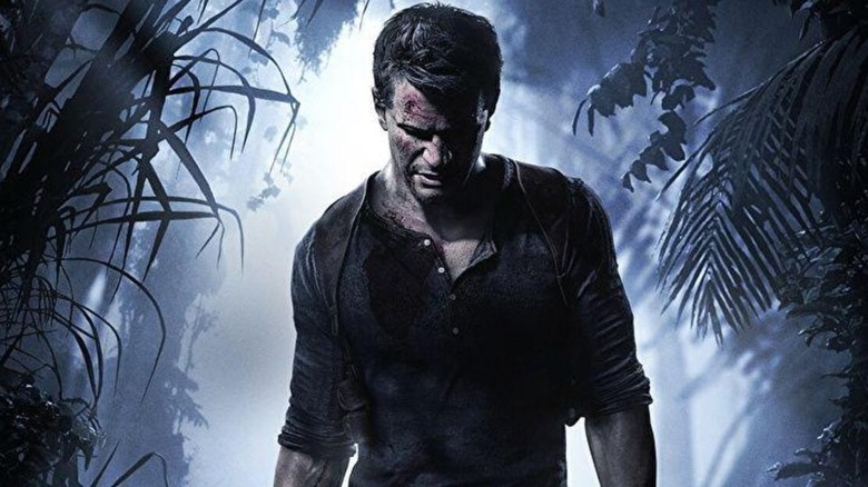 Nathan Drake looks downcast on the cover art for Uncharted 4: A Thief's End