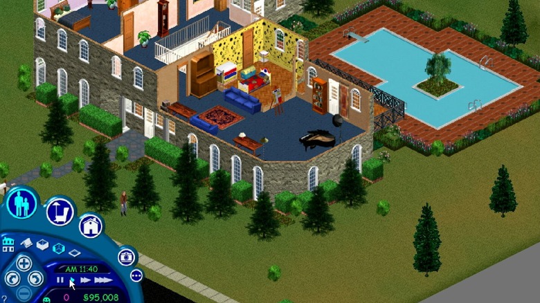 View of a house in The Sims