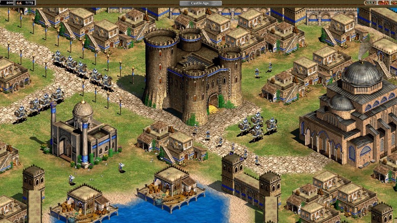A look at a medieval village in "Age of Empires II: The Age of Kings" (1999)