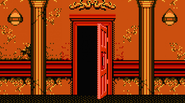 A door in a dilapidated hallway opens in Sweet Home