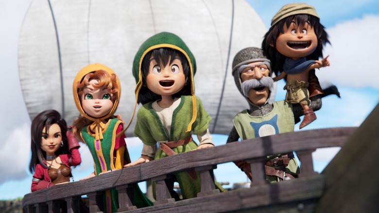 Dragon Quest VII main characters standing on bow of ship