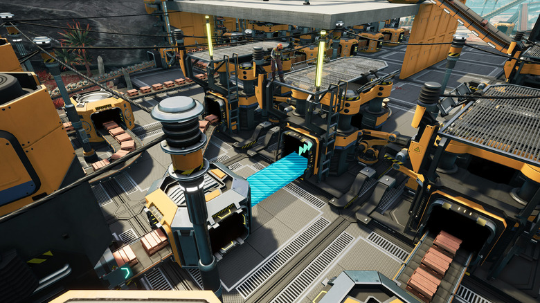 A large base being built in Satisfactory