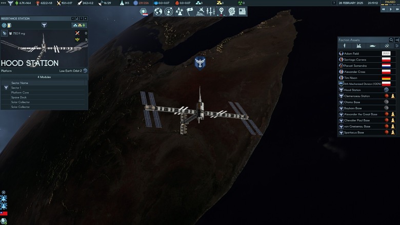 Space station orbiting the Earth in Terra Invicta