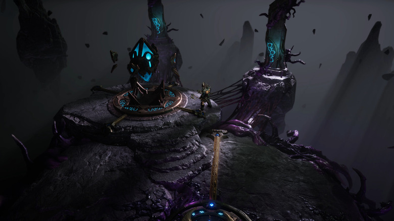 The player character appraoches a dark ominous structure in Last Epoch