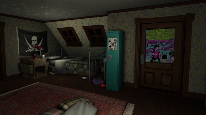 A '90s teenage bedroom stands empty in Gone Home