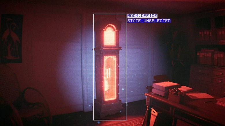 A glowing grandfather clock is highlighted in Captured II