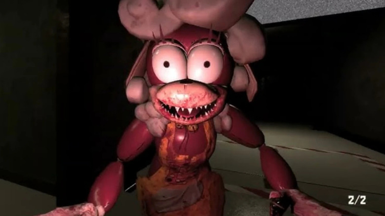 Dolly approaches the player character from the shadows in CASE 2: Animatronics Survival