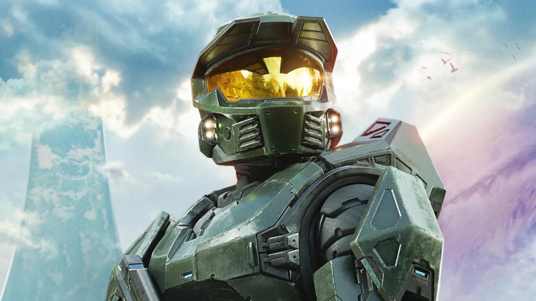 Master Chief stands looking into the horizon on the cover art for Halo: Campaign Evolved