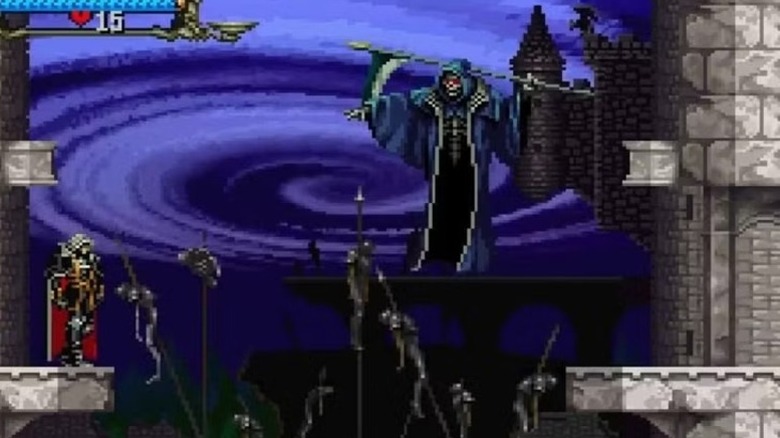Alucard faces Death in Castlevania: Symphony of the Night