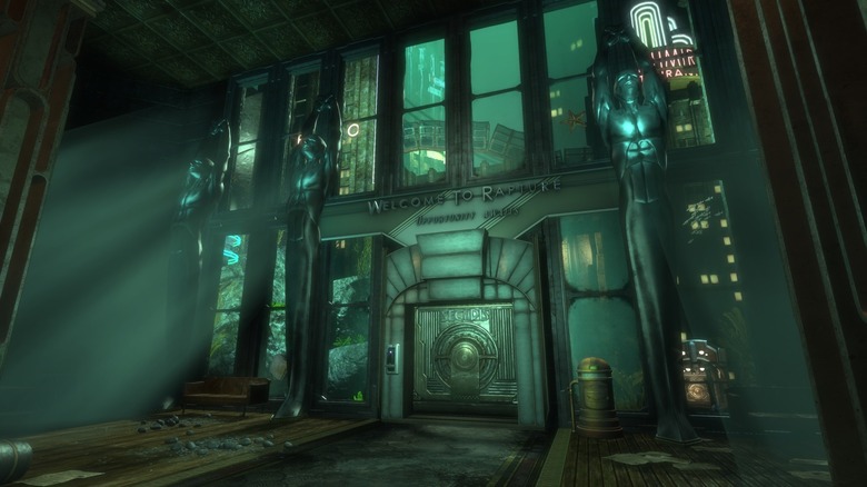 The entrance to Rapture in BioShock