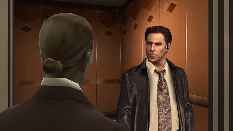 Detective Winterson and Max Payne face each other in Max Payne 2: The Fall of Max Payne