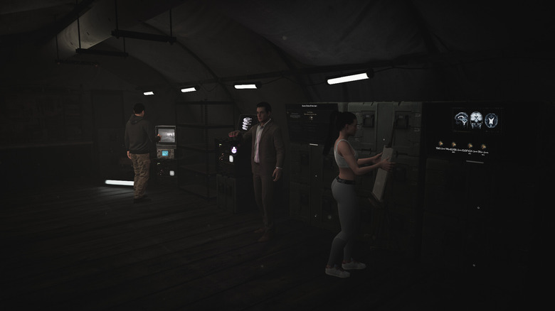 A team of three players coordinate in a safe house in Demonologist