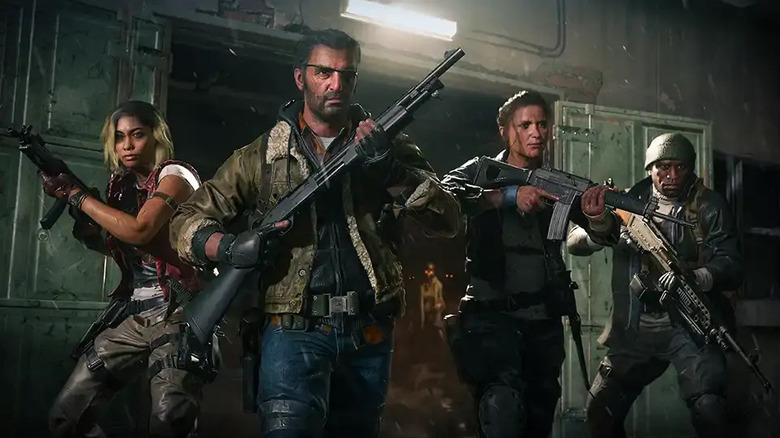 A group of heavily armed individuals storm a room in Call of Duty: Black Ops 6