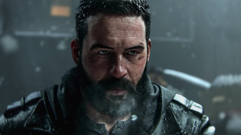 An older Captain John Price stands in the cold in Call of Duty: Modern Warfare 4