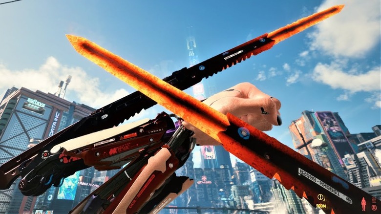 V wielding Mantis Blades in Cyberpunk: 2077