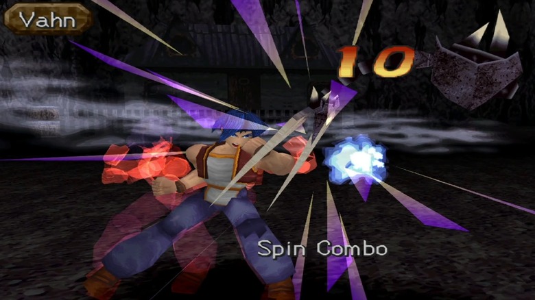 Vahn fighting a Gimard in Legend of Legaia