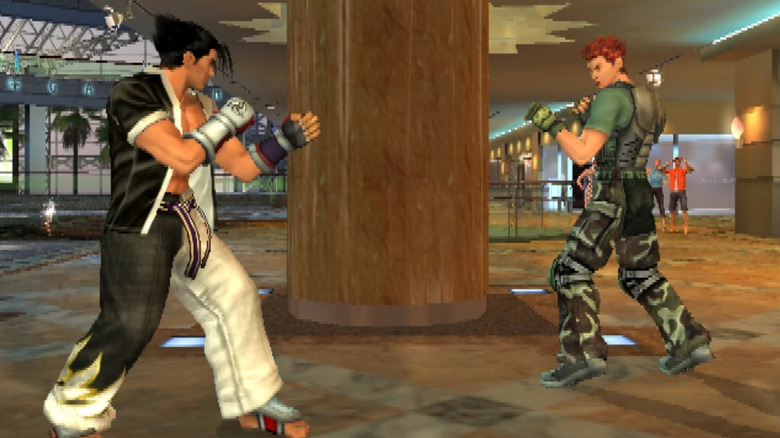 Jin Kazama faces Hwoarang in Tekken 4
