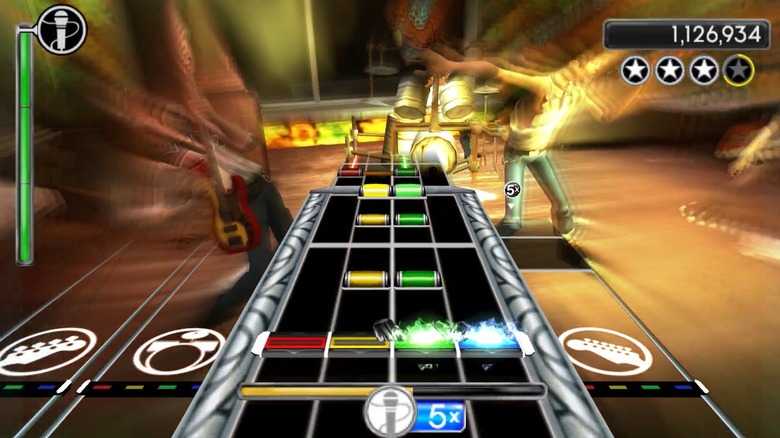 Screenshot of "Here Comes Your Man" by The Pixies, played in Rock Band: Unplugged