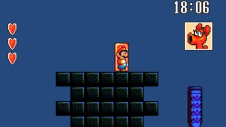 Mario entering a door in BS Super Mario USA