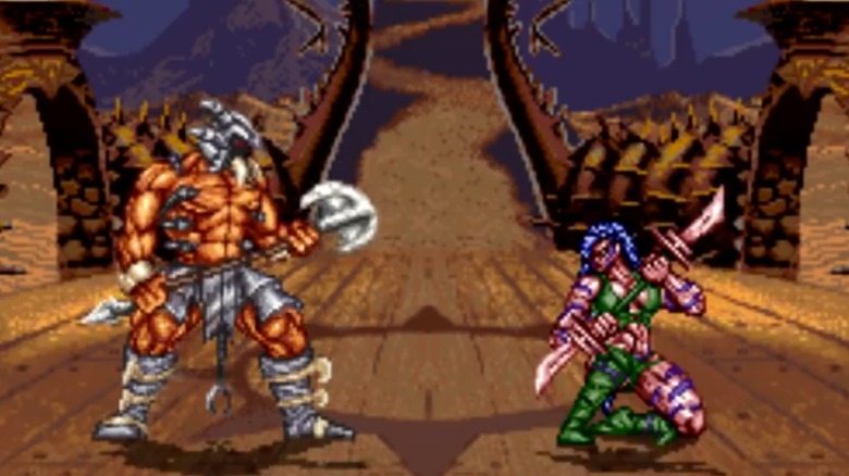 Zarak facing Divada in Weaponlord