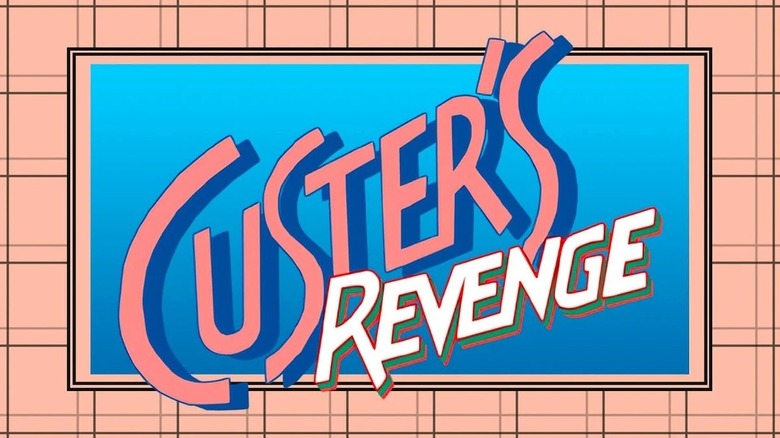 The logo of the 1982 video game Custer's Revenge