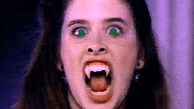 One of the girls turns into a vampire in Night Trap