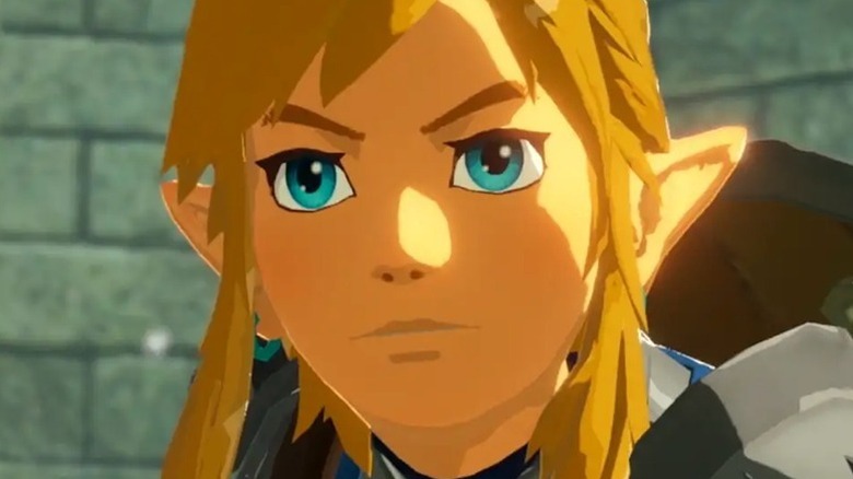 Link peers confidently forward in The Legend of Zelda: Tears of the Kingdom