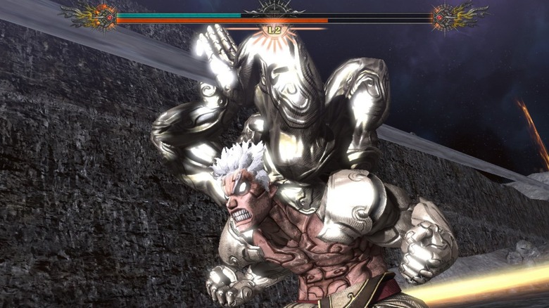 Asura charging an attack in Asura's Wrath